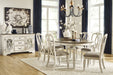 Realyn Chipped White Oval Dining Room Set - Gate Furniture