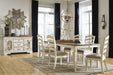 Realyn Chipped White Rectangular Dining Room Set - Gate Furniture