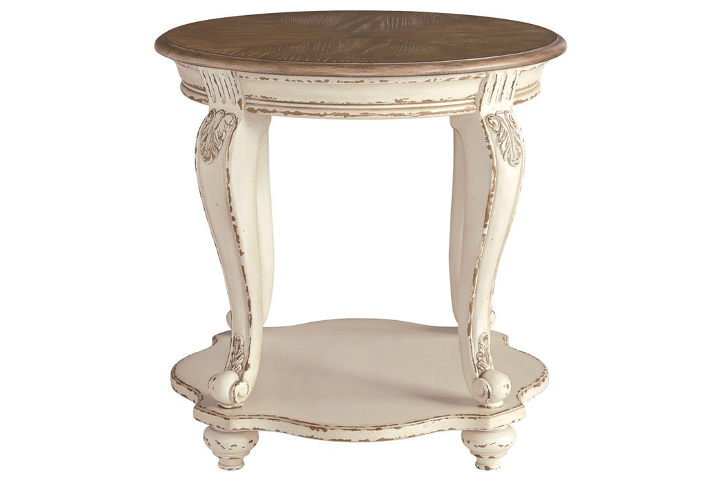 Realyn White/Brown End Table - T743-6 - Gate Furniture