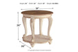 Realyn White/Brown End Table - T743-6 - Gate Furniture