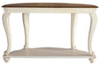 Realyn White/Brown Sofa Table - T743-4 - Gate Furniture