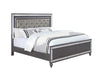 Refino Gray LED King Panel Bed - Gate Furniture