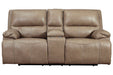 Ricmen Putty Power Reclining Loveseat with Console - U4370218 - Gate Furniture