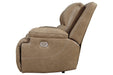 Ricmen Putty Power Reclining Loveseat with Console - U4370218 - Gate Furniture