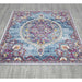 Rixos Collection Distressed Medallion Design Vintage Area Rugs - Turquoise - 5'X7' - RIX3262-5X7 - Gate Furniture