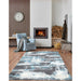 Rixos Collection Distressed Modern Abstract Design Area Rugs - Gray - 5'X7' - RIX3163-5X7 - Gate Furniture