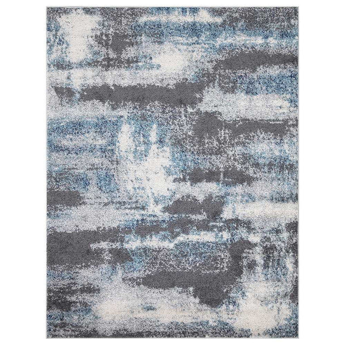 Rixos Collection Distressed Modern Abstract Design Area Rugs - Gray - 5'X7' - RIX3163-5X7 - Gate Furniture