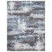 Rixos Collection Distressed Modern Abstract Design Area Rugs - Gray - 5'X7' - RIX3163-5X7 - Gate Furniture