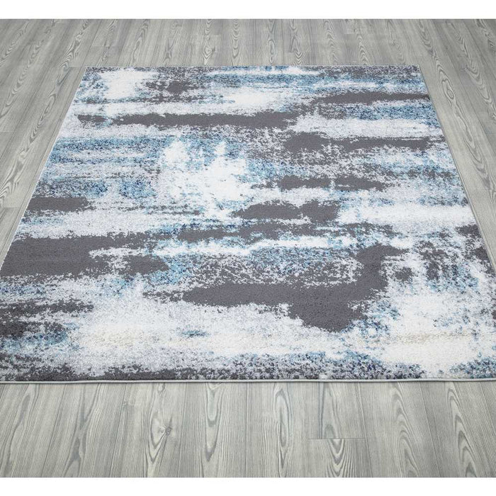 Rixos Collection Distressed Modern Abstract Design Area Rugs - Gray - 5'X7' - RIX3163-5X7 - Gate Furniture