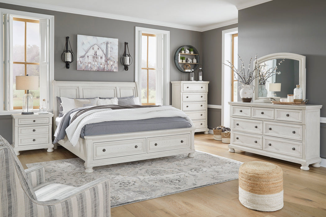 Robbinsdale Storage Sleigh Bedroom Set - Gate Furniture