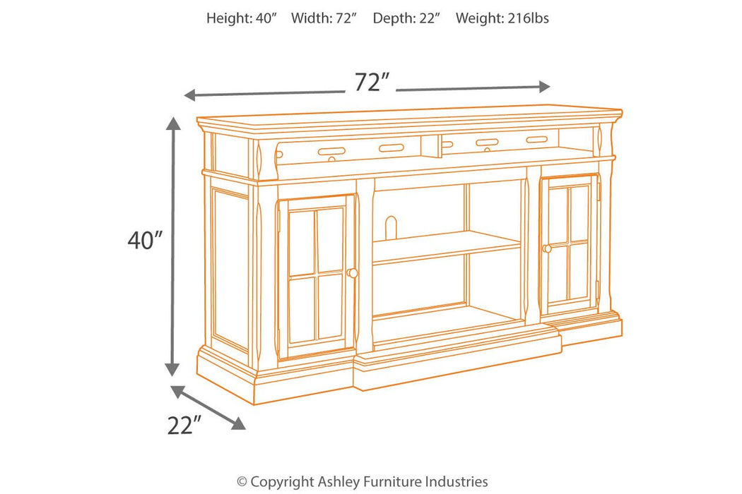 Roddinton Dark Brown 72" TV Stand - W701-88 - Gate Furniture