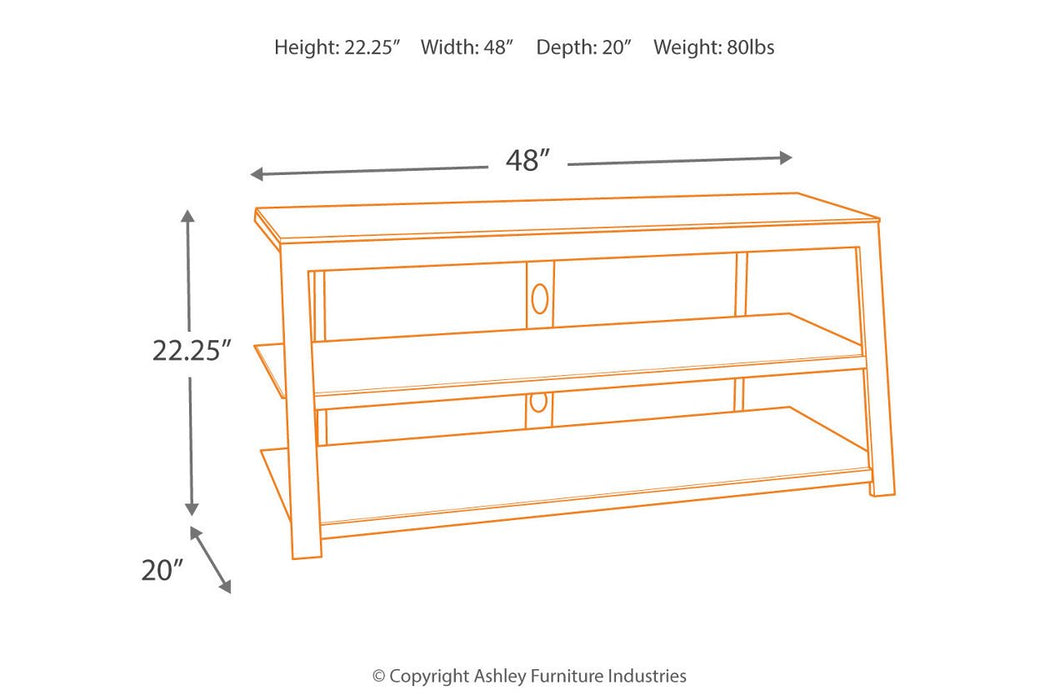 Rollynx Black 48" TV Stand - W326-10 - Gate Furniture