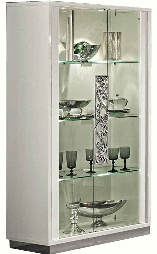 Roma 2-Door Curio White - i24043 - In Stock Furniture