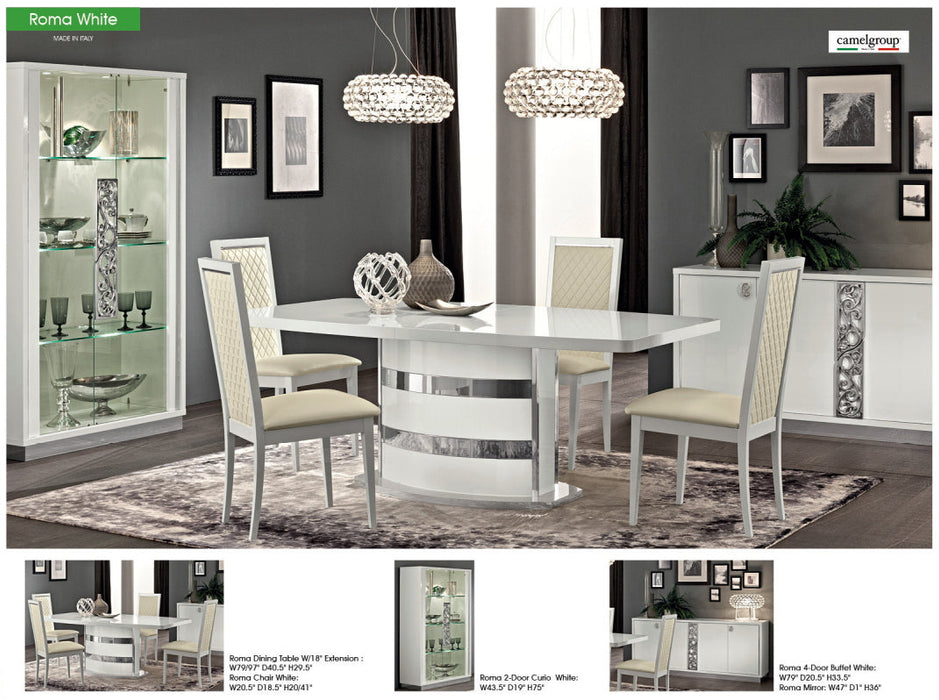 Roma Dining Table White, Italy - i27840 - In Stock Furniture