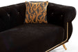 Rosy Black Velvet Sofa & Loveseat - Gate Furniture