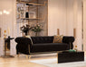 Rosy Black Velvet Sofa & Loveseat - Gate Furniture