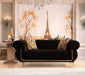 Rosy Black Velvet Sofa & Loveseat - Gate Furniture