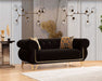 Rosy Black Velvet Sofa & Loveseat - Gate Furniture