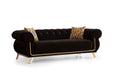 Rosy Black Velvet Sofa & Loveseat - Gate Furniture