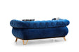 Rosy Navy Velvet Sofa & Loveseat - Gate Furniture