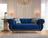 Rosy Navy Velvet Sofa & Loveseat - Gate Furniture