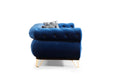 Rosy Navy Velvet Sofa & Loveseat - Gate Furniture