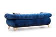 Rosy Navy Velvet Sofa & Loveseat - Gate Furniture