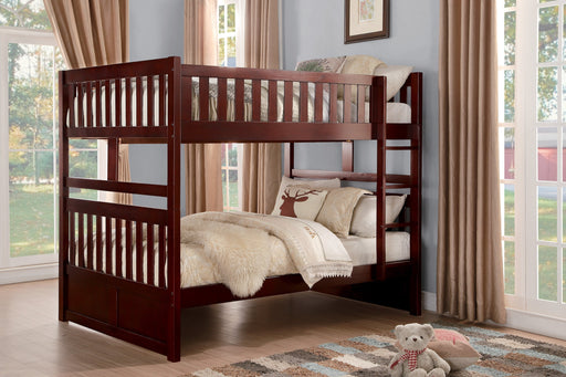 Rowe Cherry Full/Full Bunk Bed - Gate Furniture