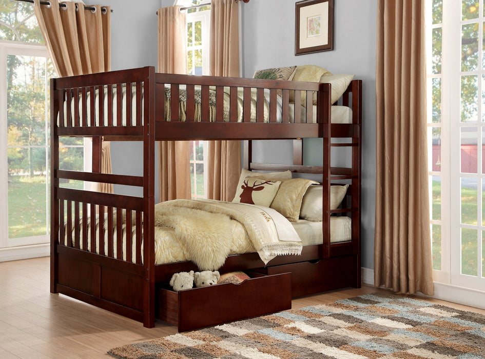 Rowe Cherry Full/Full Bunk Bed - Gate Furniture