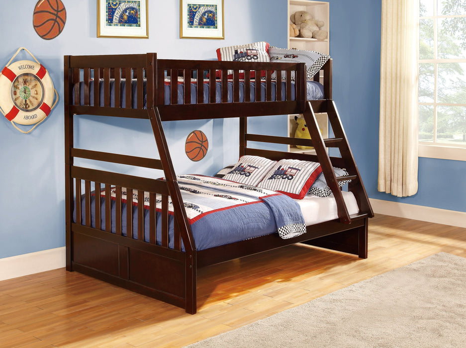 Rowe Cherry Twin/Full Bunk Bed - Gate Furniture