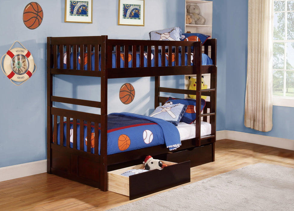 Rowe Cherry Twin/Twin Bunk Bed - Gate Furniture