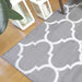 Royal Collection Contemporary Moroccan Trellis Design Area Rugs - Gray - RYL1323-5X7 - Gate Furniture