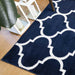 Royal Collection Contemporary Moroccan Trellis Design Area Rugs - Navy - RYL1324-5X7 - Gate Furniture