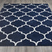 Royal Collection Contemporary Moroccan Trellis Design Area Rugs - Navy - RYL1324-5X7 - Gate Furniture