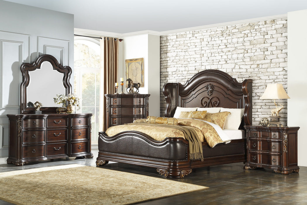 Royal Highlands Rich Cherry King Panel Bed - 1603K-1EK - Gate Furniture