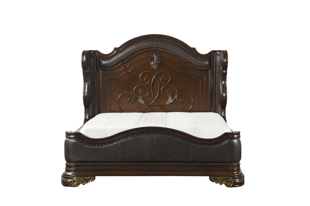 Royal Highlands Rich Cherry Queen Panel Bed - 1603-1 - Gate Furniture