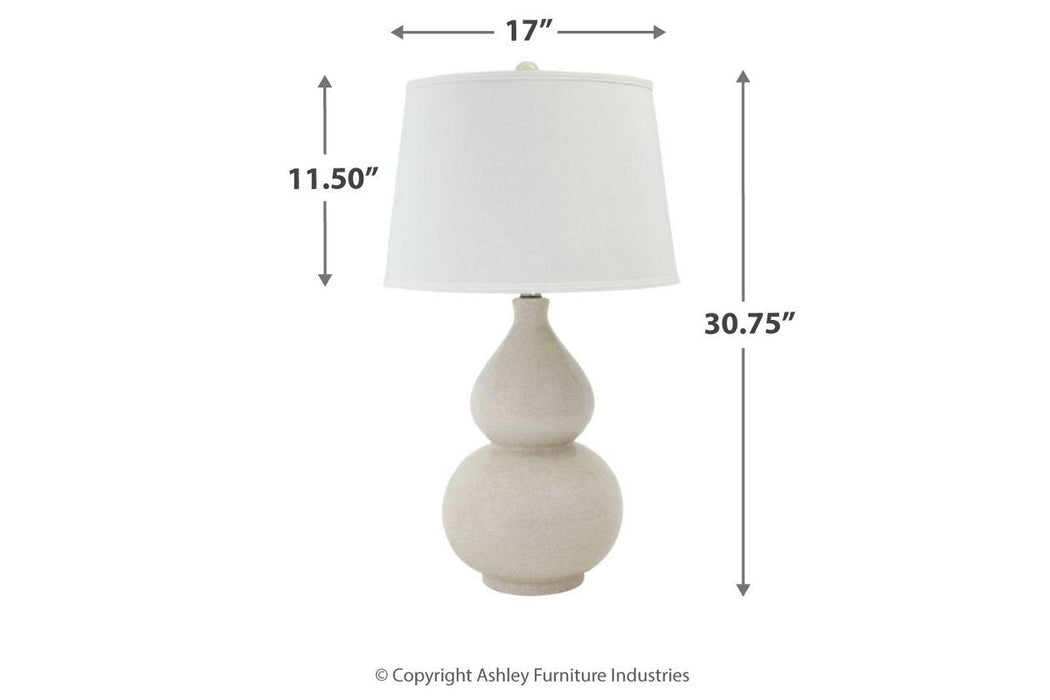 Saffi Cream Table Lamp - L100074 - Gate Furniture