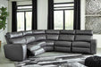 Samperstone Gray LAF Power Reclining Sectional - Gate Furniture