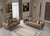 Santana Coffee Velvet Sofa & Loveseat - Gate Furniture