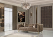 Santana Coffee Velvet Sofa & Loveseat - Gate Furniture