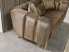 Santana Coffee Velvet Sofa & Loveseat - Gate Furniture