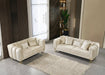 Santana Ivory Velvet Sofa & Loveseat - Gate Furniture