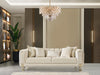 Santana Ivory Velvet Sofa & Loveseat - Gate Furniture