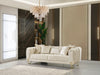 Santana Ivory Velvet Sofa & Loveseat - Gate Furniture