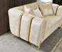 Santana Ivory Velvet Sofa & Loveseat - Gate Furniture