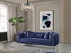 Santana Navy Velvet Sofa & Loveseat - Gate Furniture