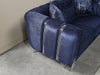 Santana Navy Velvet Sofa & Loveseat - Gate Furniture