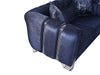 Santana Navy Velvet Sofa & Loveseat - Gate Furniture