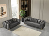 Santana Smoke Velvet Sofa & Loveseat - Gate Furniture