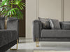 Santana Smoke Velvet Sofa & Loveseat - Gate Furniture